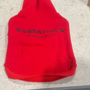 Essentials Red Dog Hoodie